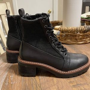 Alex Marie black combat booties, size 6.5